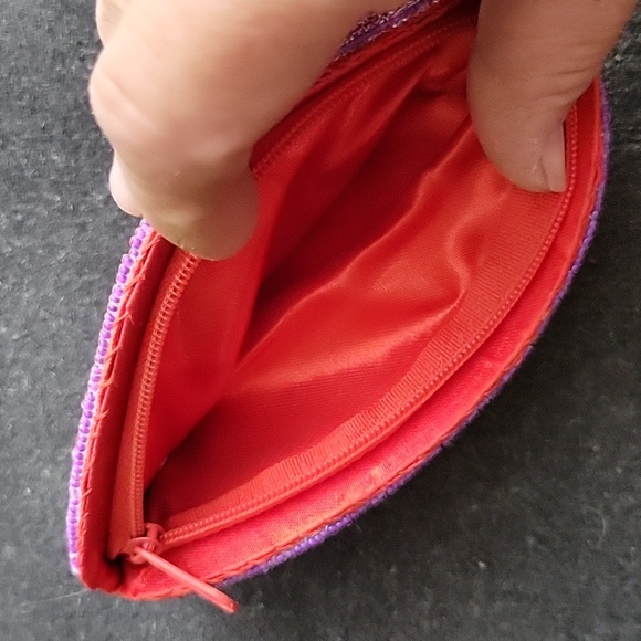 Red Hat Society Beaded Coin Purse & Enameled Hat Trinket - Picture 2 of 5